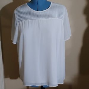 Roz & Ali Ivory Blouse 2X